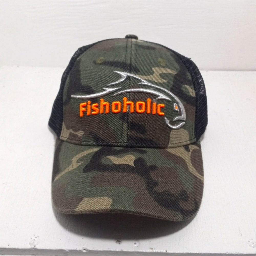 Camo Fishoholic (Bend your rod)  snapback ballcap